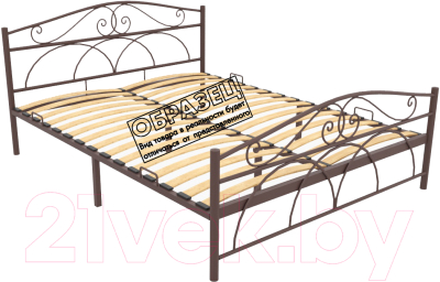 Односпальная кровать Князев Мебель Морена МНА.90.200.К (коричневый муар)
