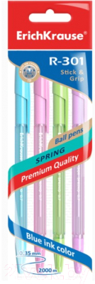 

Набор шариковых ручек Erich Krause, R-301 Spring Stick&Grip / 42750
