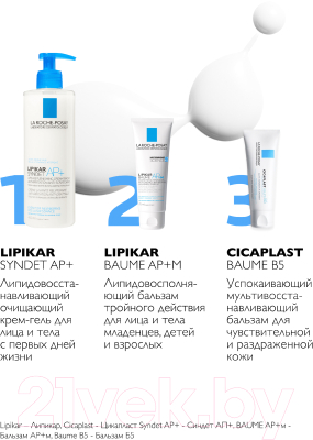 Бальзам для тела La Roche-Posay Lipikar AP+M липидовосполняющий тройного действия (75мл)