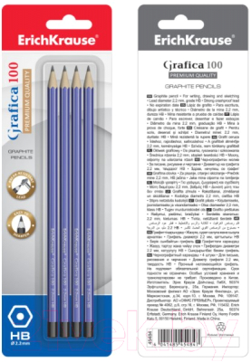 Изображение товара Набор простых карандашей Erich Krause Grafica 100 HB / 45484