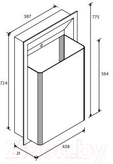 Изображение товара Мусорное ведро Merida Traditional Встраиваемое 458 (метал матовый)