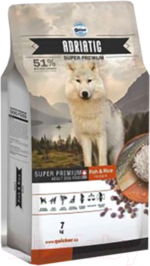 Сухой корм для собак Quicker Super Premium Dog Adriatic Adult Fish & Rice
