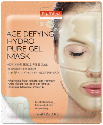 

Маска для лица гидрогелевая Purederm, Age Defying Hydro Pure Gel Mask антивозрастная