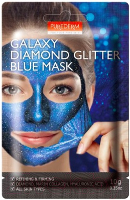 

Маска-пленка для лица Purederm, Galaxy Diamond Glitter Blue Mask