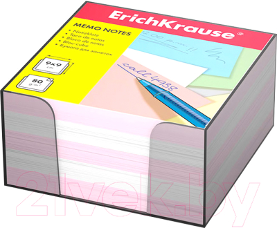 Блок для записей Erich Krause 2718 (белый/розовый)