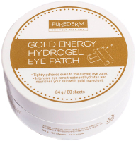 Патчи под глаза Purederm Gold Energy Hydrogel Eye Patch (60шт) - 