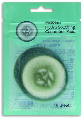 

Патчи под глаза Purederm, Hydro Soothing Cucumber Pads