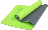 Коврик для йоги и фитнеса Starfit FM-202 TPE (зеленый) - 