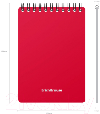 Блокнот Erich Krause Classic / 46962 (60л, красный)