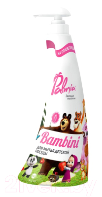 

Средство для мытья посуды Palmia, Bambini Маша и медведь для детской посуды на основе пищевой соды