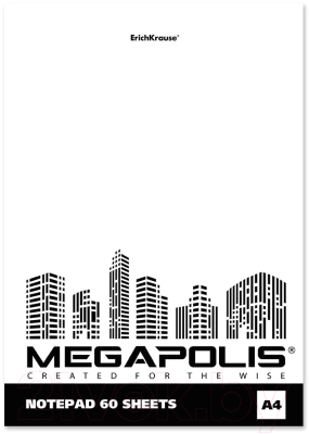 Блокнот Erich Krause Megapolis Blanc / 49798 (60л)