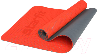 Коврик для йоги и фитнеса Starfit FM-202 TPE (красный)