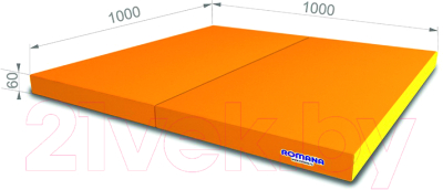 Гимнастический мат Romana 5.013.06 (оранжевый/желтый)