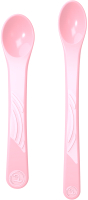 Набор столовых ложек для кормления Twistshake Feeding Spoon / 78189 (2шт, пастельный розовый) - 