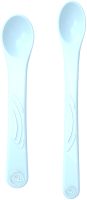 Набор столовых ложек для кормления Twistshake Feeding Spoon / 78190 (2шт, пастельный синий) - 