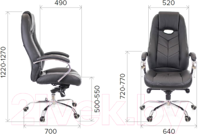 Кресло офисное Everprof Drift Chrome (Plain 17/серый)