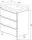 Миниатюра изображения товара Тумба под умывальник 1Марка Кода 60Н / У57594 (белый глянец)