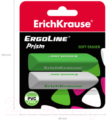 Набор ластиков Erich Krause ErgoLine Prism / 44480