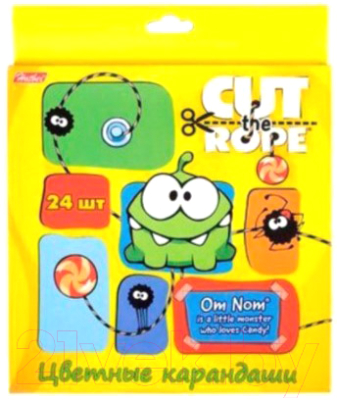 

Набор цветных карандашей Hatber, Ассорти, Cut the Rope / BKc 24555