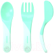 Набор столовых приборов для кормления Twistshake Learn Cutlery / 78201 (пастельный зеленый) - 