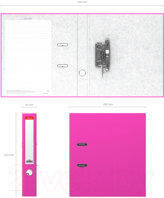 Папка-регистратор Erich Krause Neon / 45403 (розовый)