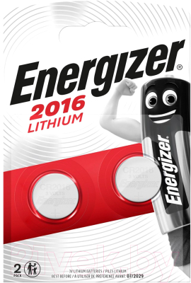 Комплект батареек Energizer CR2016 Lithium BL-2 3V / 638711