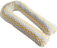 Подушка для беременных Martoo Mommy-U с наволочкой / MOM-U-YGZ (желтый/серый, зигзаг/горох) - 