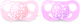 Набор пустышек Twistshake 78289 (2шт, пастельный розовый/пастельный фиолетовый) - 