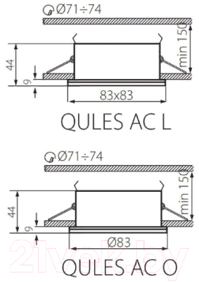 Точечный светильник Kanlux Qules ACL-W / 26300