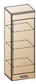 Шкаф навесной Лером Камелия АН-1614-БД-К (дуб беленый/комбинированный)