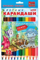 

Набор цветных карандашей Hatber, Jumbo Морская семейка / BKd 12210