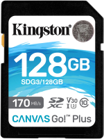 Карта памяти Kingston Canvas Go Plus SDXC (Class10) 128GB (SDG3/128GB) - 
