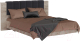 Двуспальная кровать Империал Джулия 160 с ПМ (дуб крафт серый) - 