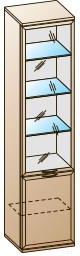 Шкаф-пенал с витриной Лером Карина ШК-1044-АТ (акация молдау)