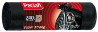 Пакеты для мусора Paclan Super Strong 240л  (5шт, черный) - 