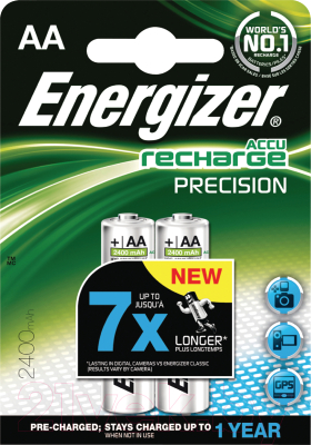 Комплект аккумуляторов Energizer Rech Precision AA 2400 (R6) BL-2 / 635428