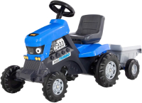 Каталка детская Полесье Turbo Трактор с педалями и полуприцепом / 84637 (синий) - 