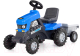 Каталка детская Полесье Turbo Трактор с педалями и полуприцепом / 84637 (синий) - 