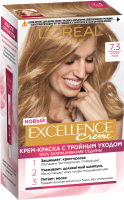 Крем-краска для волос L'Oreal Paris Color Excellence 7.3 (золотой русый) - 