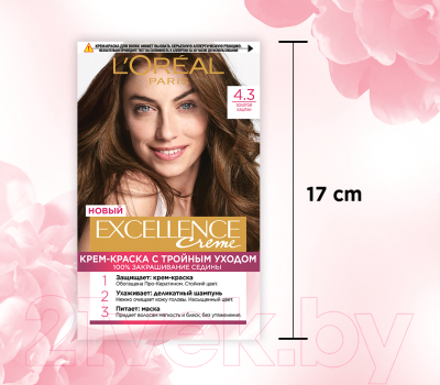 Крем-краска для волос L'Oreal Paris Color Excellence 4.3 (золотой каштан)