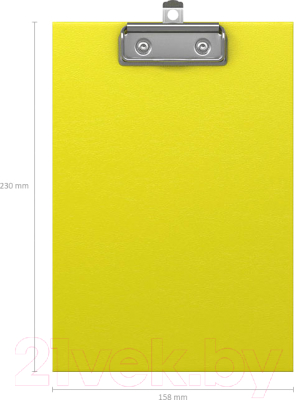 Планшет с зажимом Erich Krause Neon / 49442 (желтый)