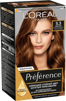 

Гель-краска для волос L'Oreal Paris, Preference 5.3 Монако золотой светло-каштановый