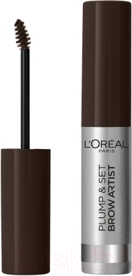 Тушь для бровей L'Oreal Paris Plump&Set Brow Artist 108 (темный брюнет)