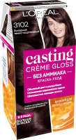 Крем-краска для волос L'Oreal Paris Casting Creme Gloss 3102 (холодный темно-каштовый) - 