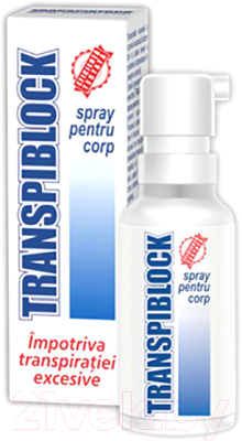 Дезодорант-спрей Transpiblock От обильного потоотделения (50мл)