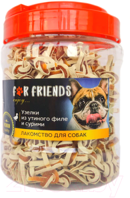

Лакомство для собак For Friends, Узелки из утиного филе и сурими / TUZ554