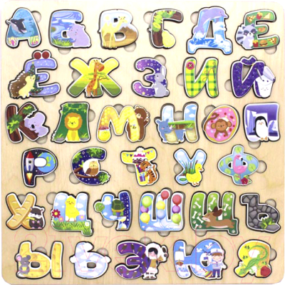 

Развивающая игрушка Деревянный город, Алфавит / B030-ANT