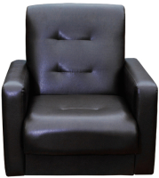 Кресло мягкое Экомебель Аккорд экокожа (темно-коричневый) - 