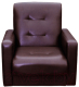 Кресло мягкое Экомебель Аккорд экокожа (коричневый) - 