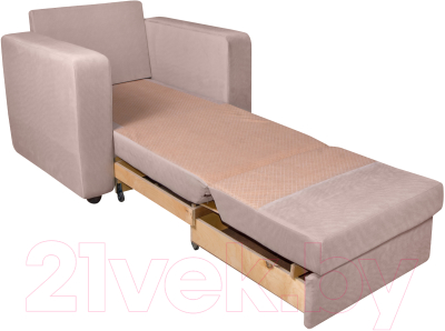 Кресло-кровать Экомебель Атлантида вельвет 205 (бежевый)
